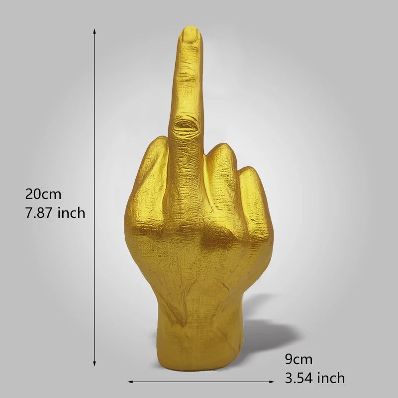 Resin Ornaments Of Middle Finger Statue