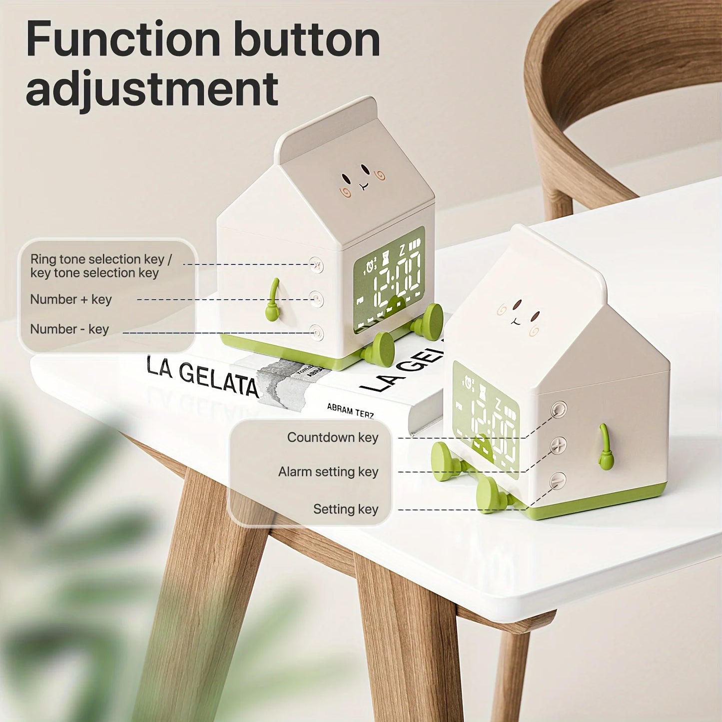 Creative Milk Box Digital Alarm Clock