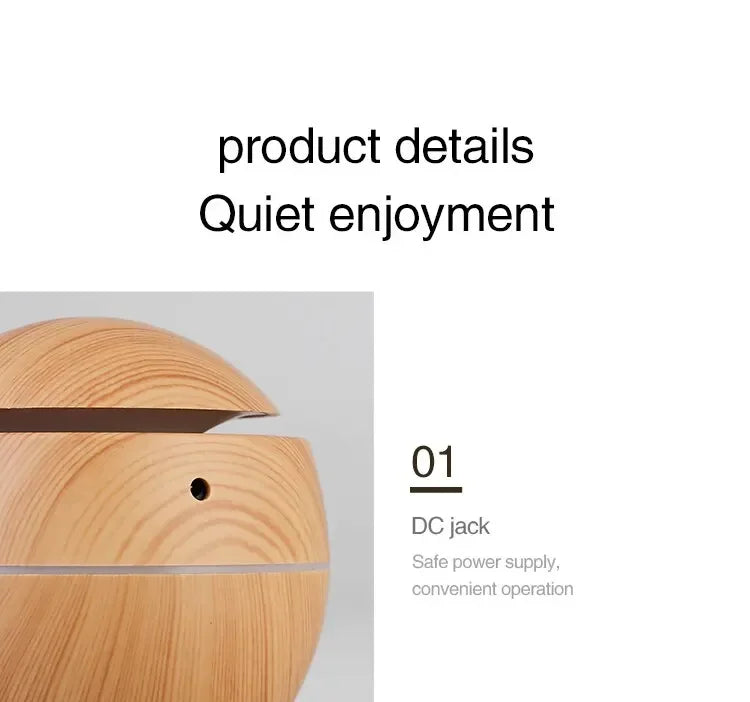 Mini Home Wood Grain Air Humidifier