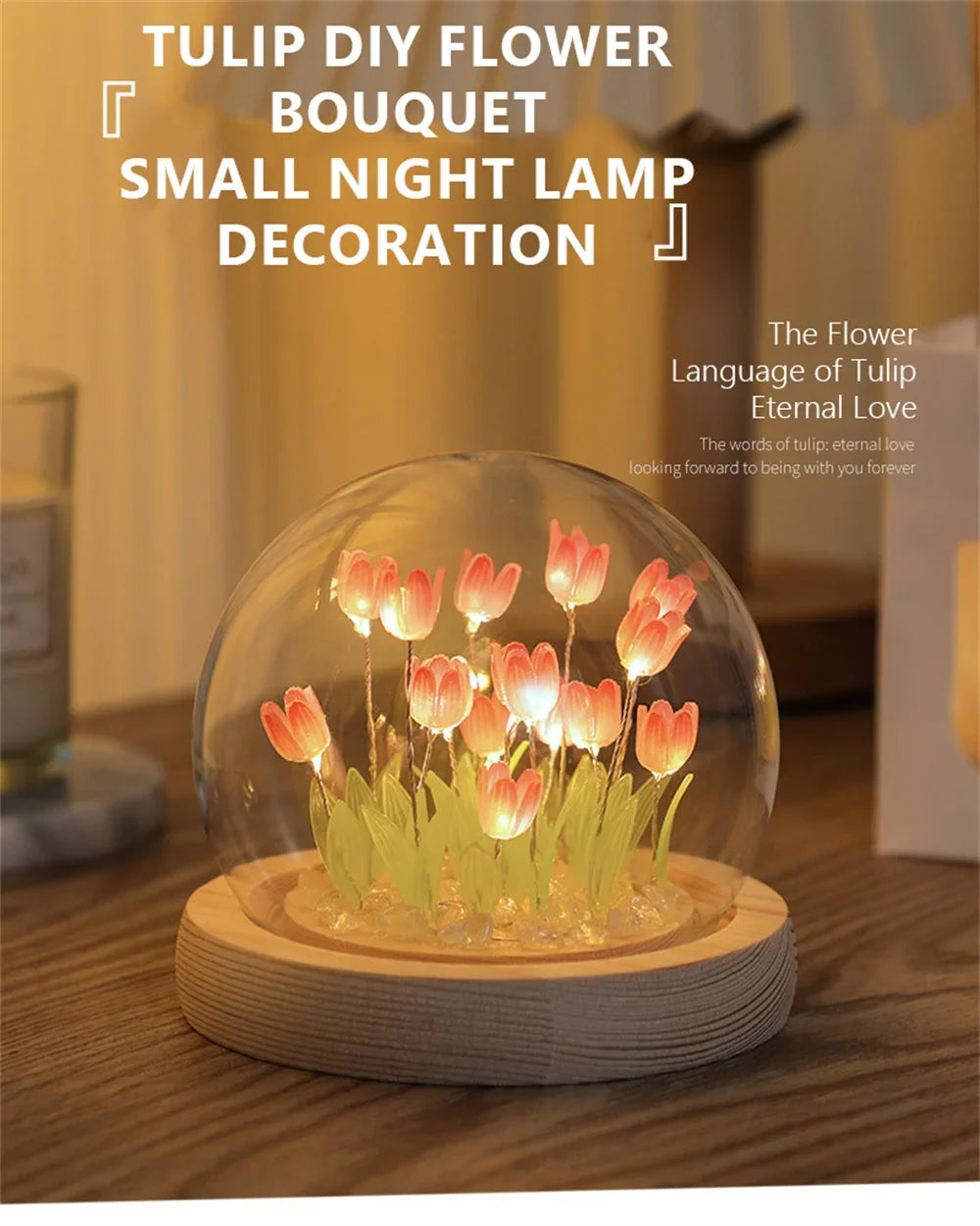 Artificial Tulip Flower Night Light