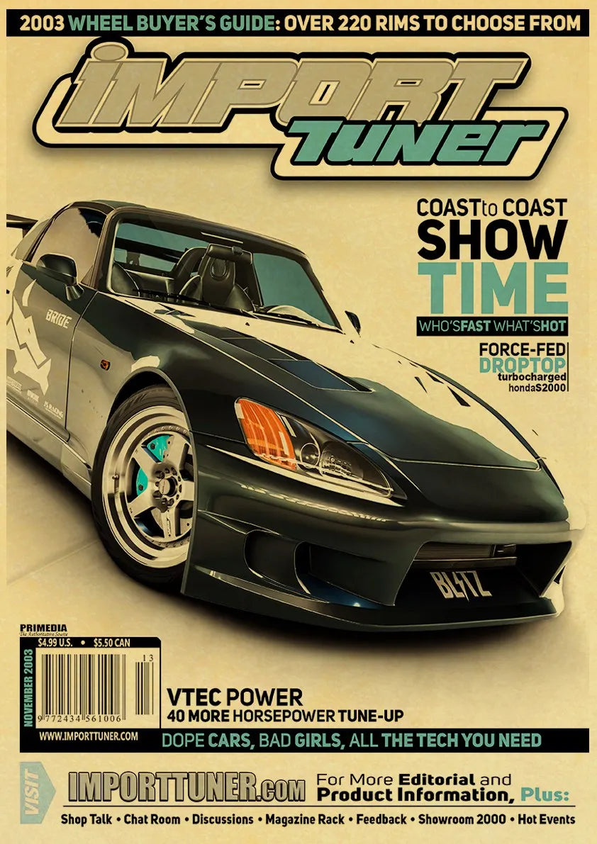 JDM Car Japan Retrofit Racing Retro 90s Poster Wall