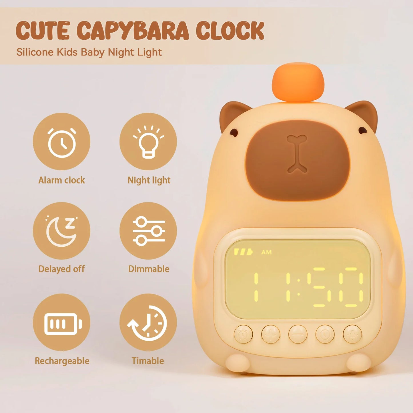 Capybara Clock
