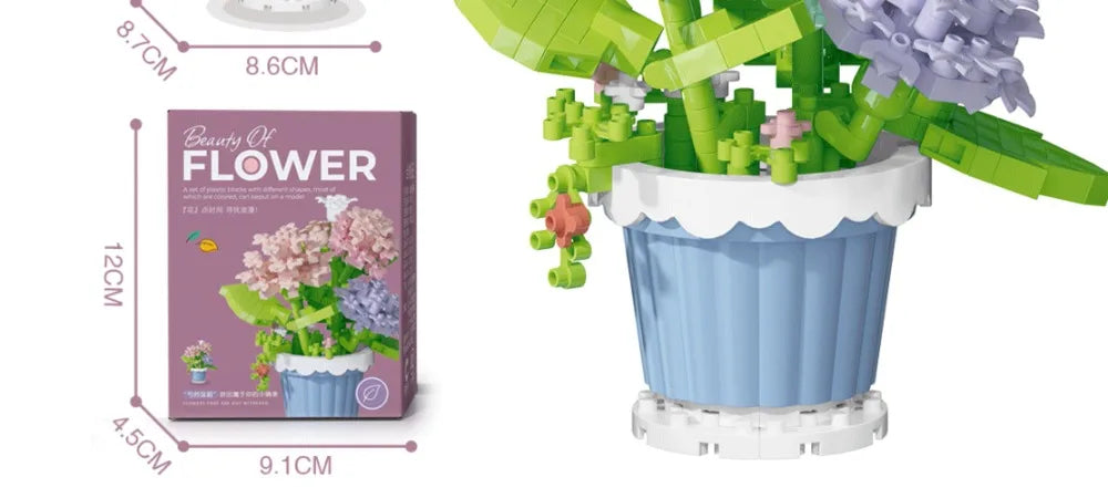 Building Block Flower Potted Plant