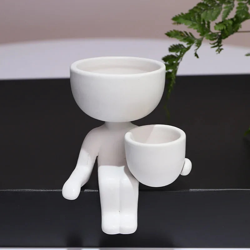 Imitation Humanoid Ceramic Flower Pot