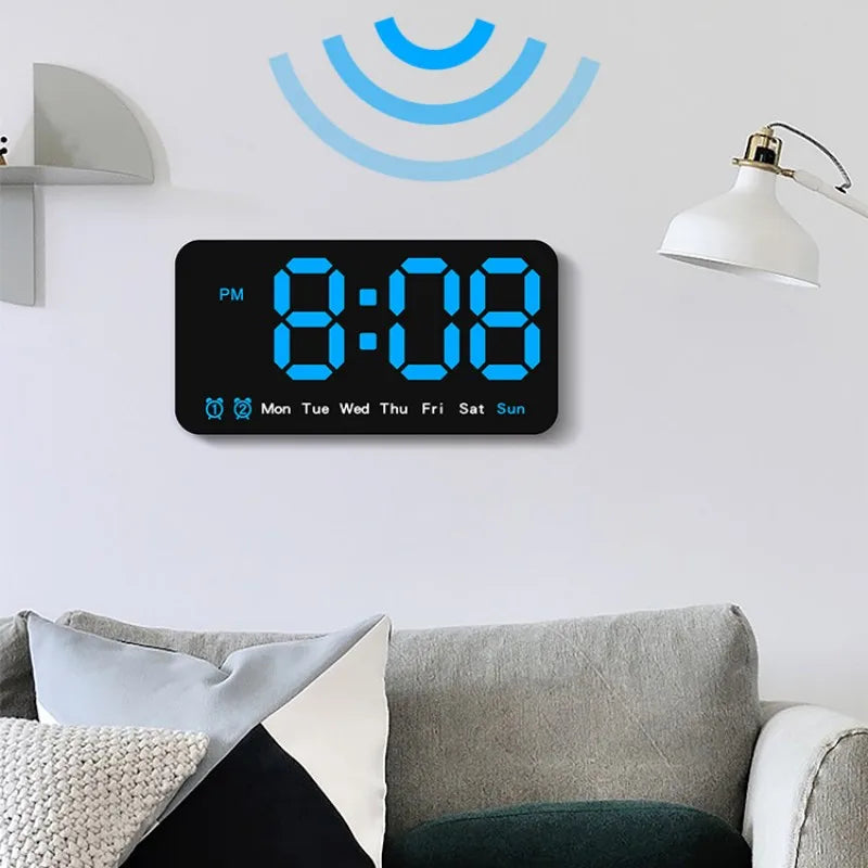 Voice Control Large Digital Wall Clock