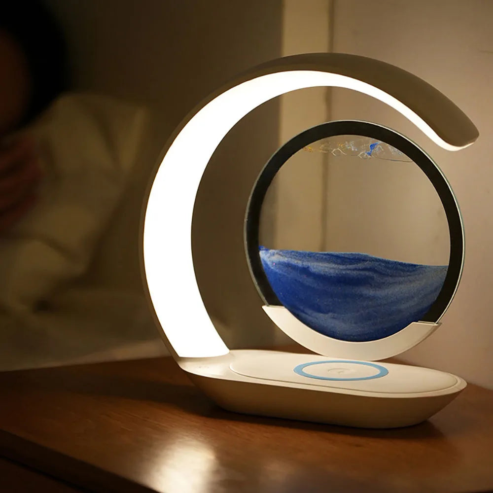 Сharging station sand lamp