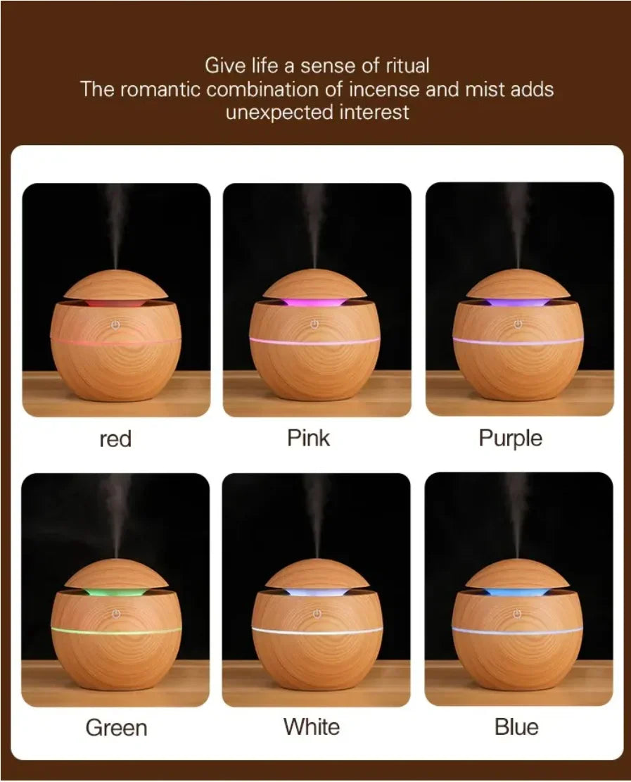 Mini Home Wood Grain Air Humidifier