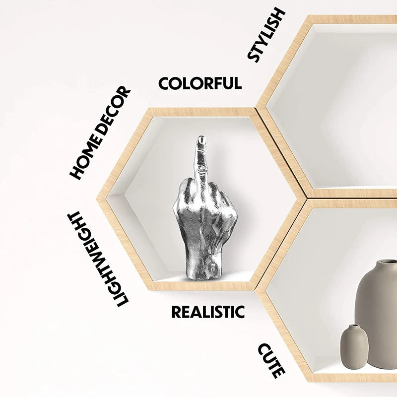 Resin Ornaments Of Middle Finger Statue
