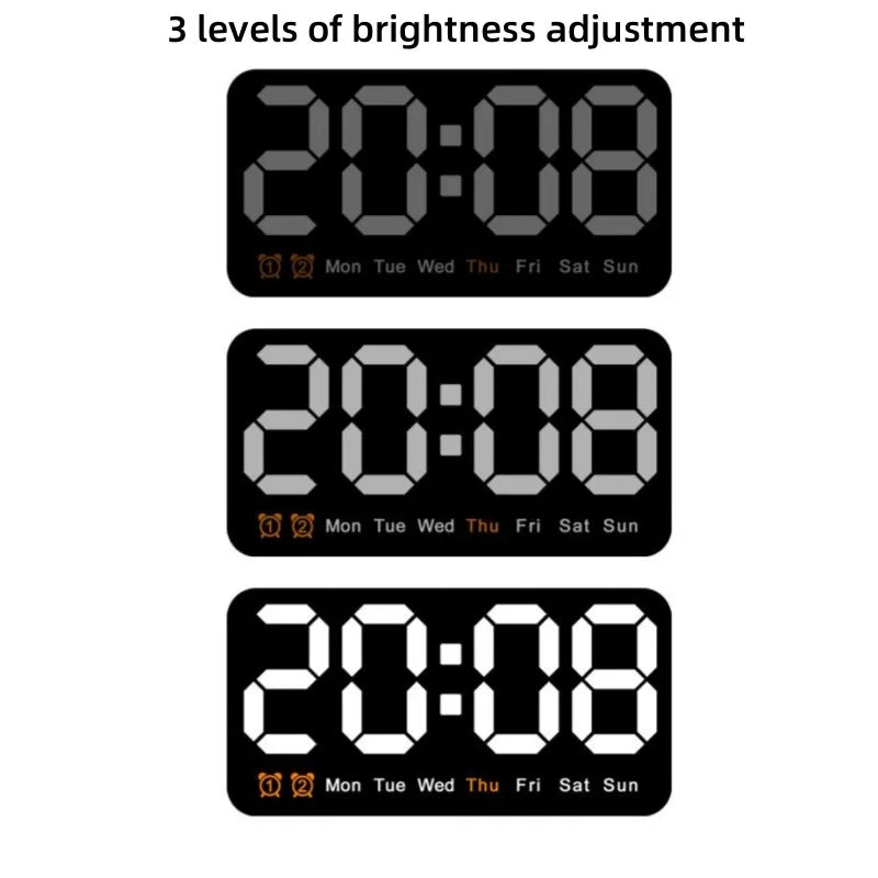 Voice Control Large Digital Wall Clock