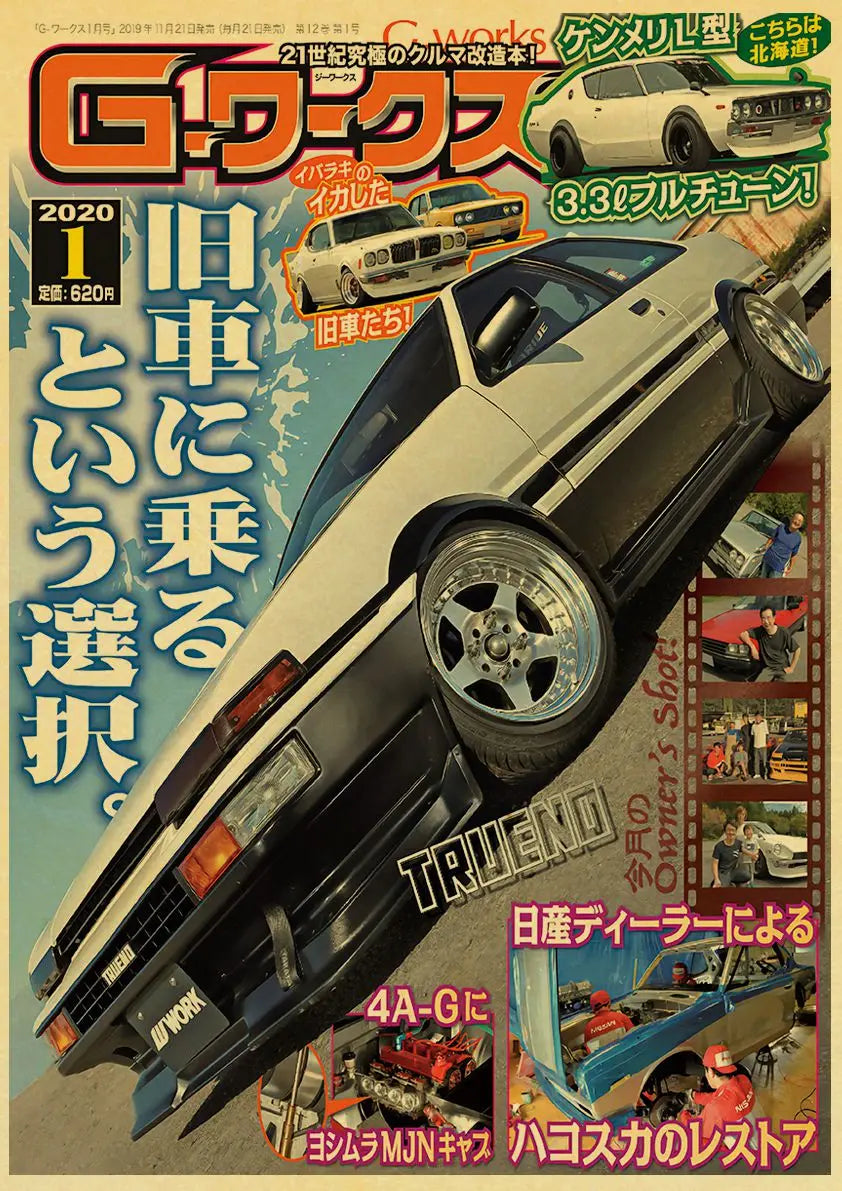 JDM Car Japan Retrofit Racing Retro 90s Poster Wall