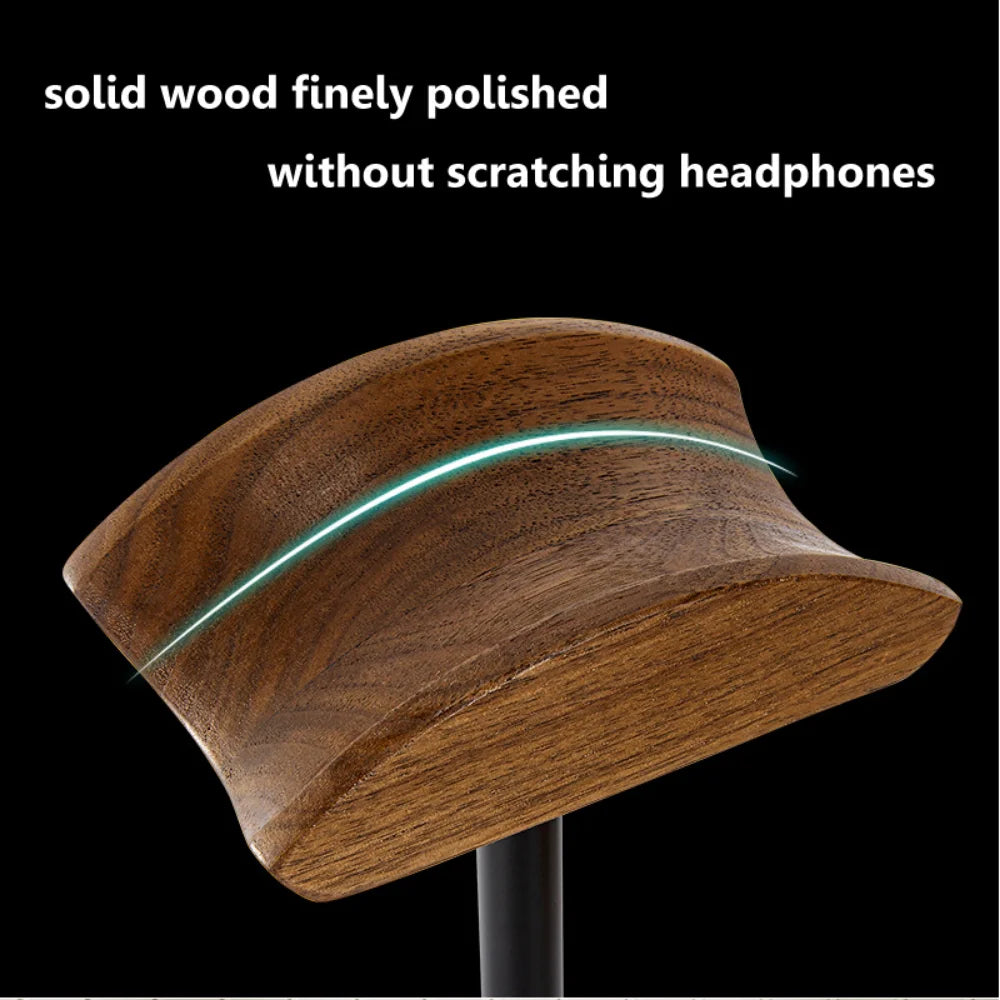 Pure Wood Walnut Headphone Stand
