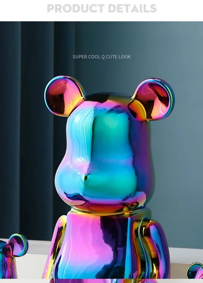 Aesthetic Bear Figure Ceramics Sculpture