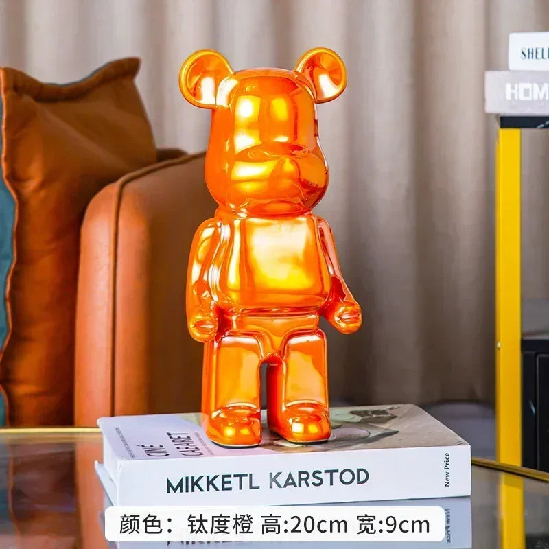 Aesthetic Bear Figure Ceramics Sculpture