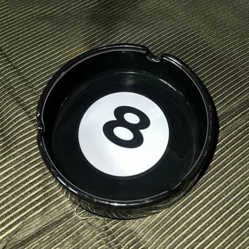 Black Eight Ceramic Ashtray