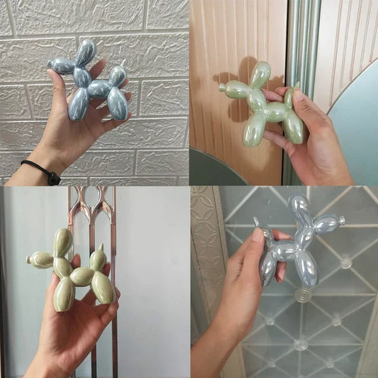 11cm/4.3inch Creative Balloon Dog Abstract Ceramic Ornament Sculpture