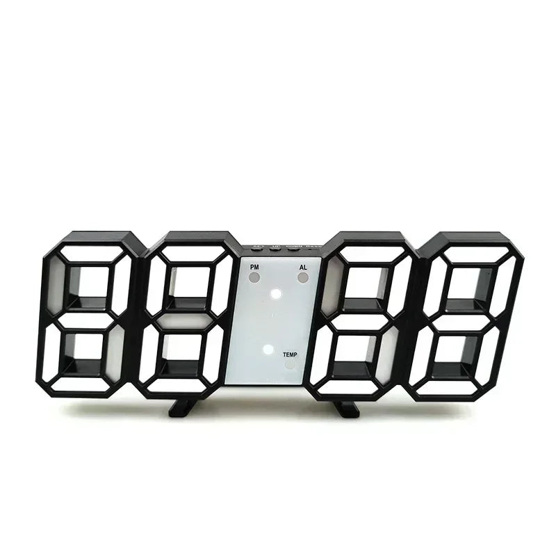 Clock 3D LED Digital Alarm Clock Wall Clock