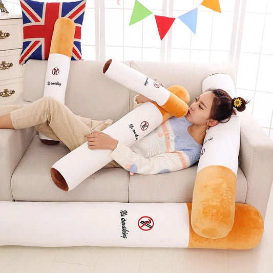 Smoking Cylindrical Sleeping Cushion Cigarette Pillow Plush