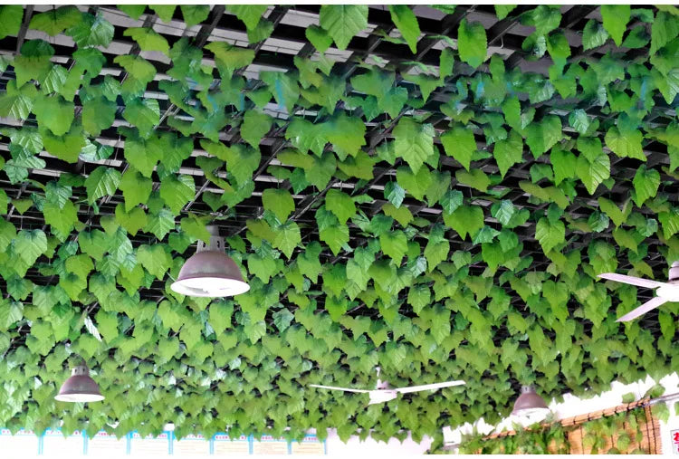 1Pcs 230cm green silk artificial Hanging ivy leaf garland plants