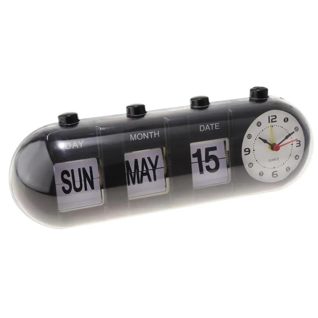 Creative Digital Auto Flip Down Clock Desk Stand Page Clock