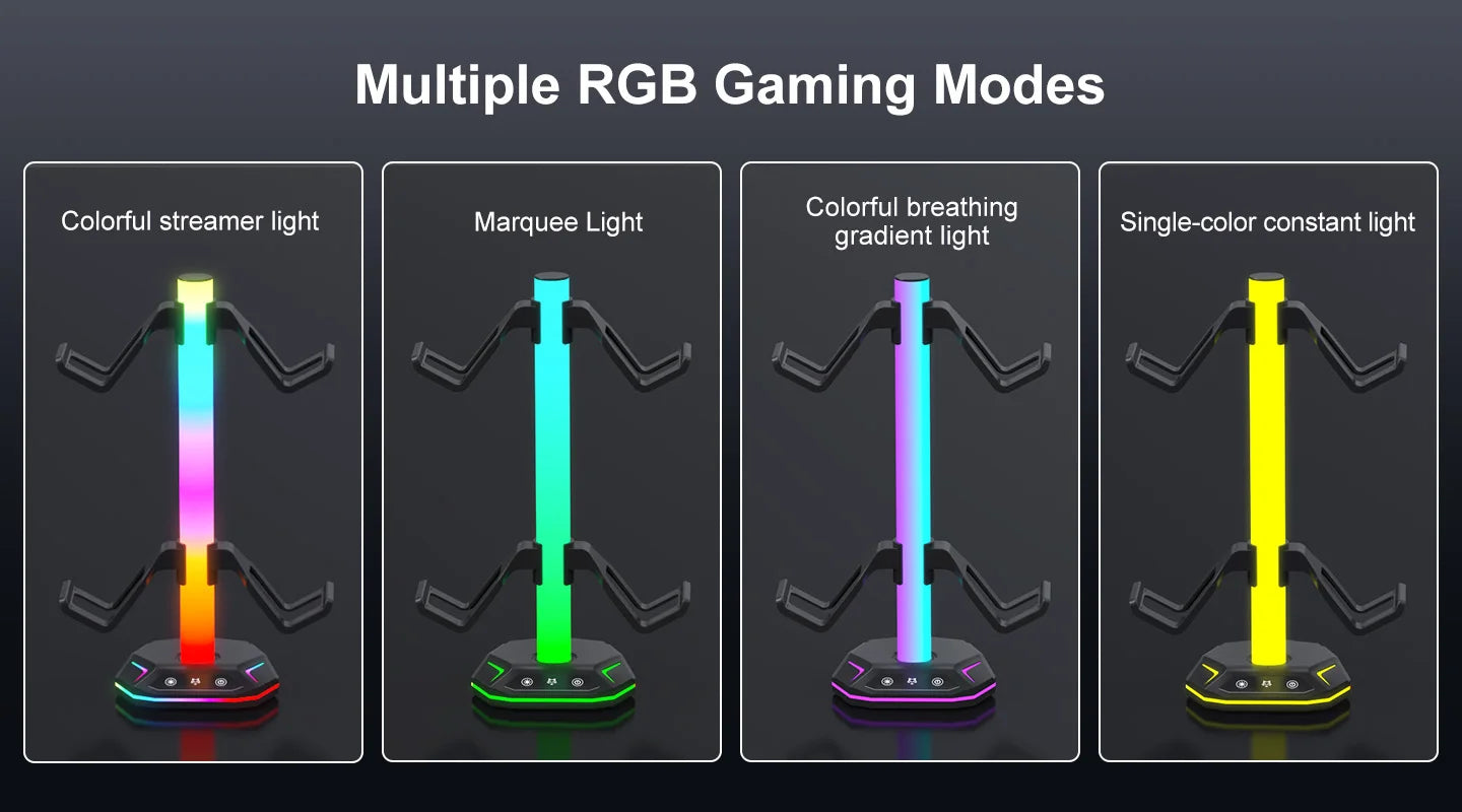 Gaming RGB Headphone Stand for Playstation5 Controller Holder