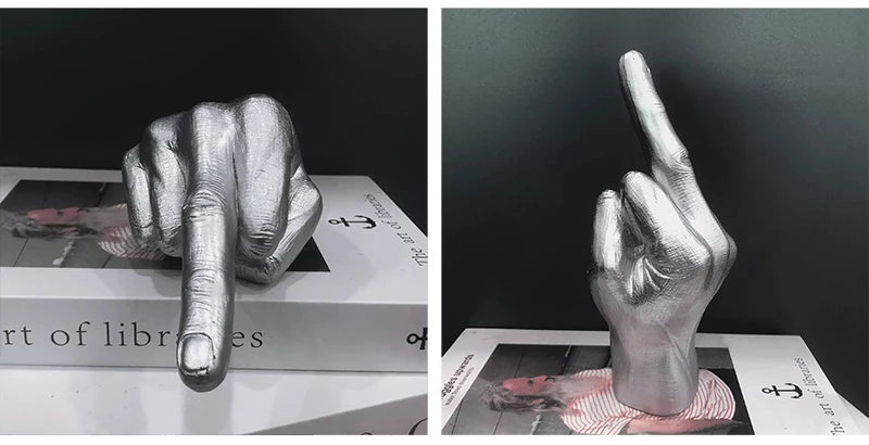 Resin Ornaments Of Middle Finger Statue