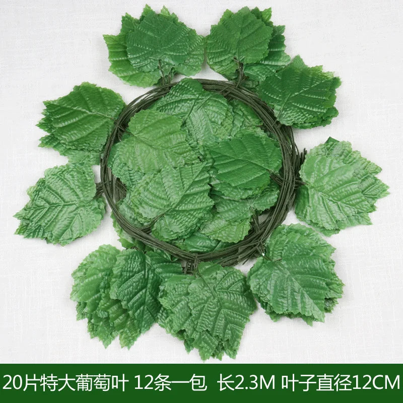 1Pcs 230cm green silk artificial Hanging ivy leaf garland plants