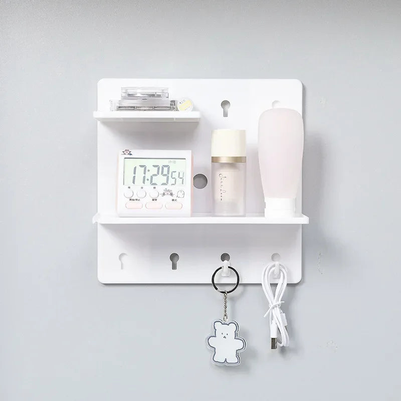 Punch-free Plastic Hole Board Wall Shelf Organizer