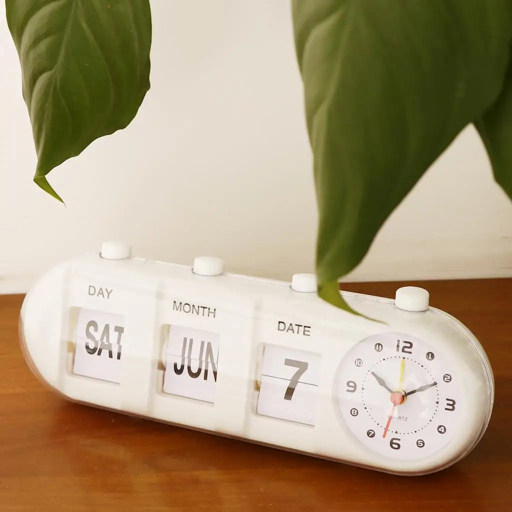 Creative Digital Auto Flip Down Clock Desk Stand Page Clock
