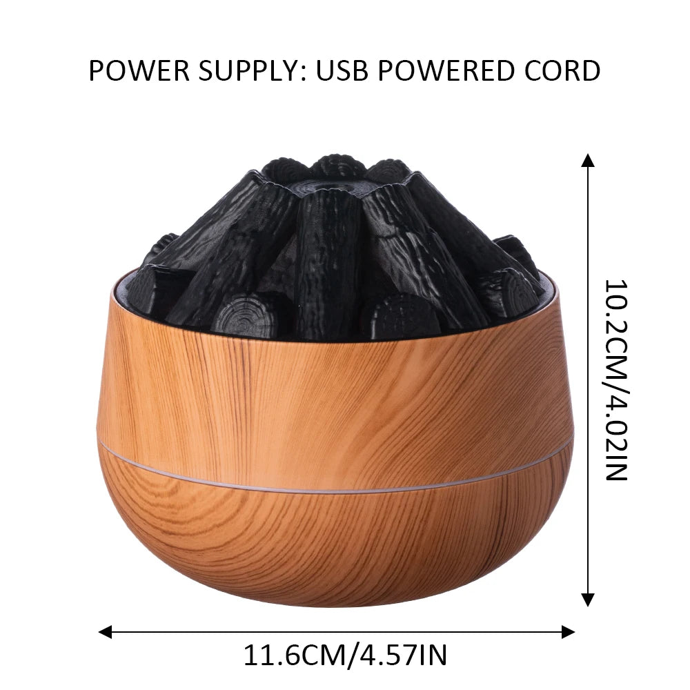 300ML Artificial Charcoal Fire Air Humidifier