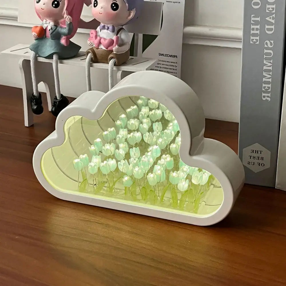 Handmade DIY Tulip Flower Sea Night Atmosphere Lamp