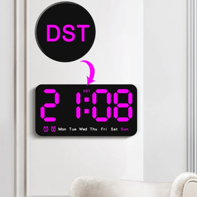 Voice Control Large Digital Wall Clock