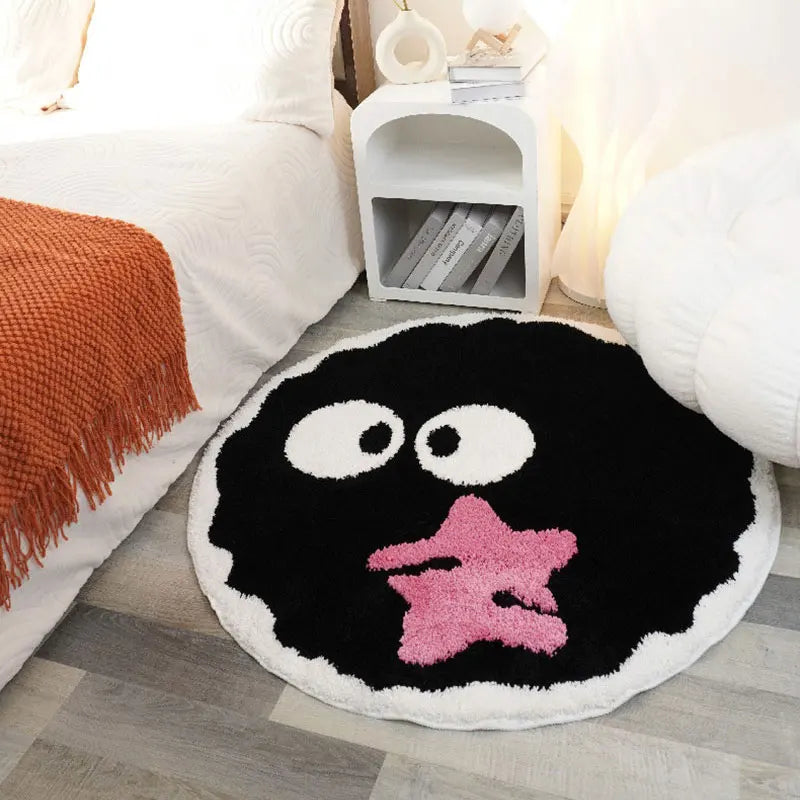 Cartoon Black Briquettes Carpet