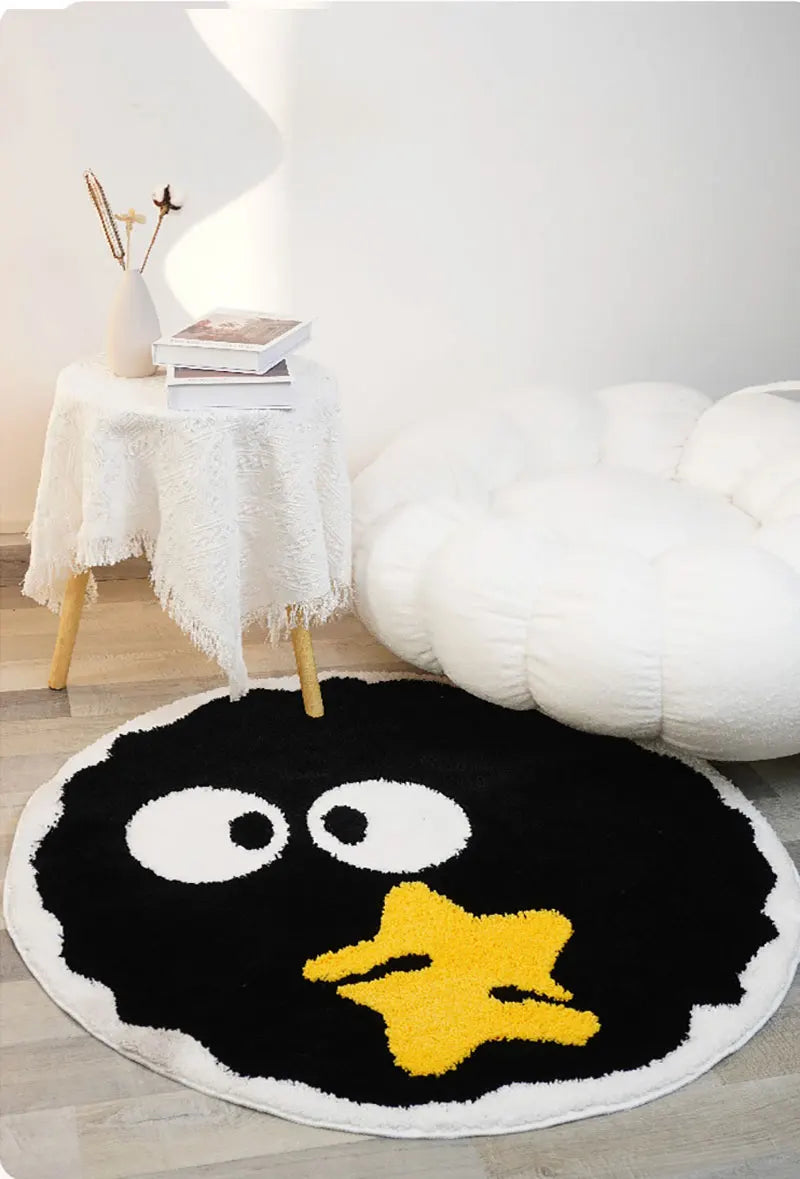 Cartoon Black Briquettes Carpet