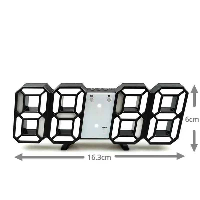 Clock 3D LED Digital Alarm Clock Wall Clock