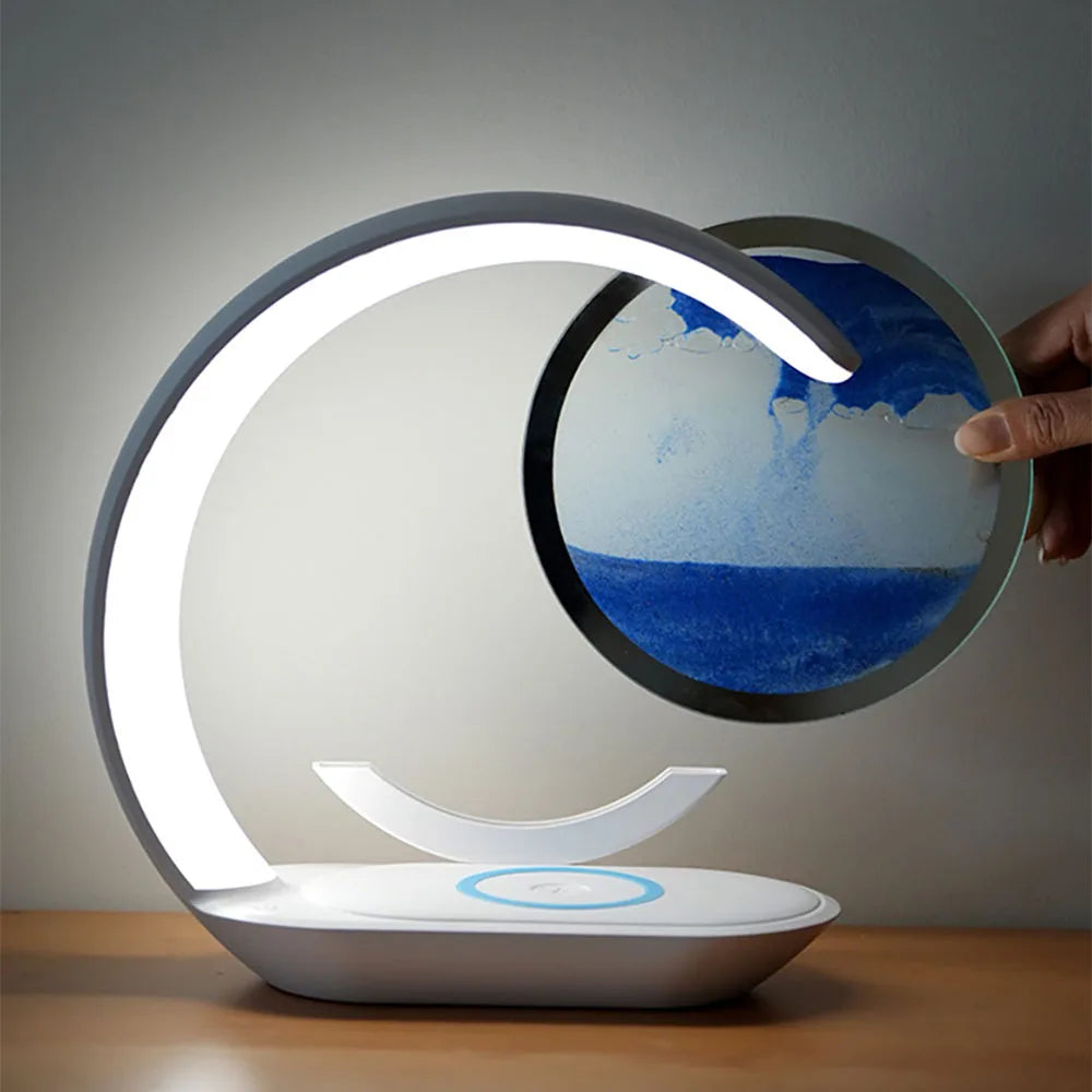 Сharging station sand lamp