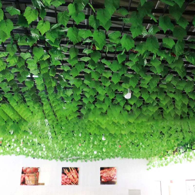 1Pcs 230cm green silk artificial Hanging ivy leaf garland plants