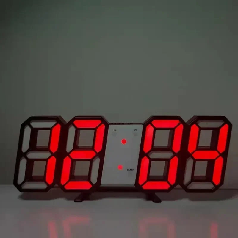 Clock 3D LED Digital Alarm Clock Wall Clock