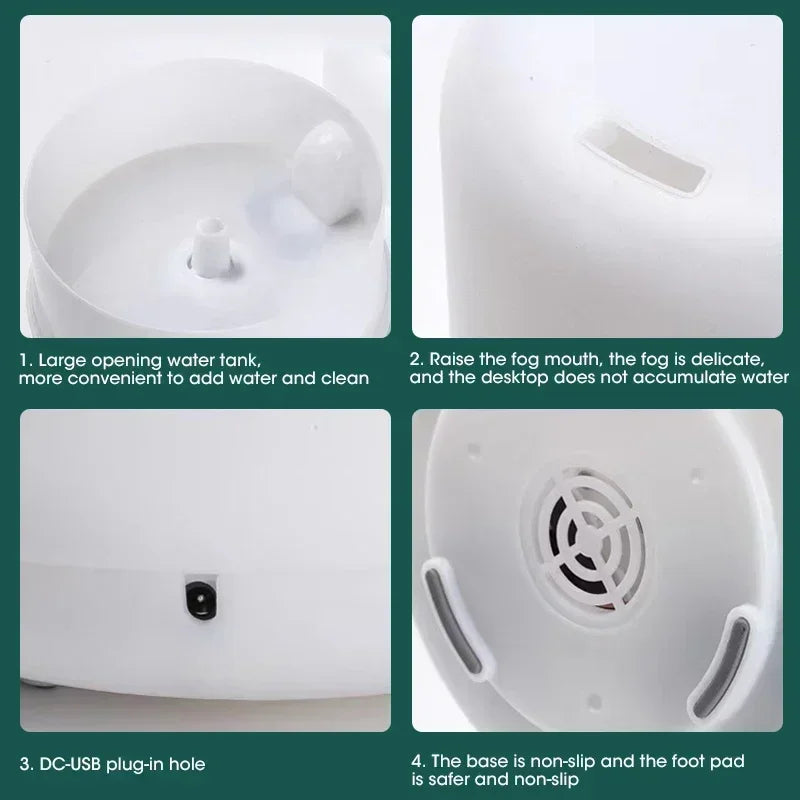 Night Lights Mini Humidifier For Car Home Bedroom