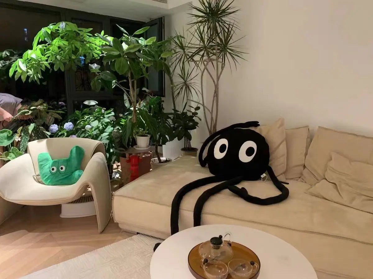 Cushion Black Coal Ball Doll Sofa