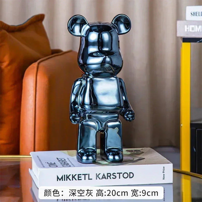 Aesthetic Bear Figure Ceramics Sculpture