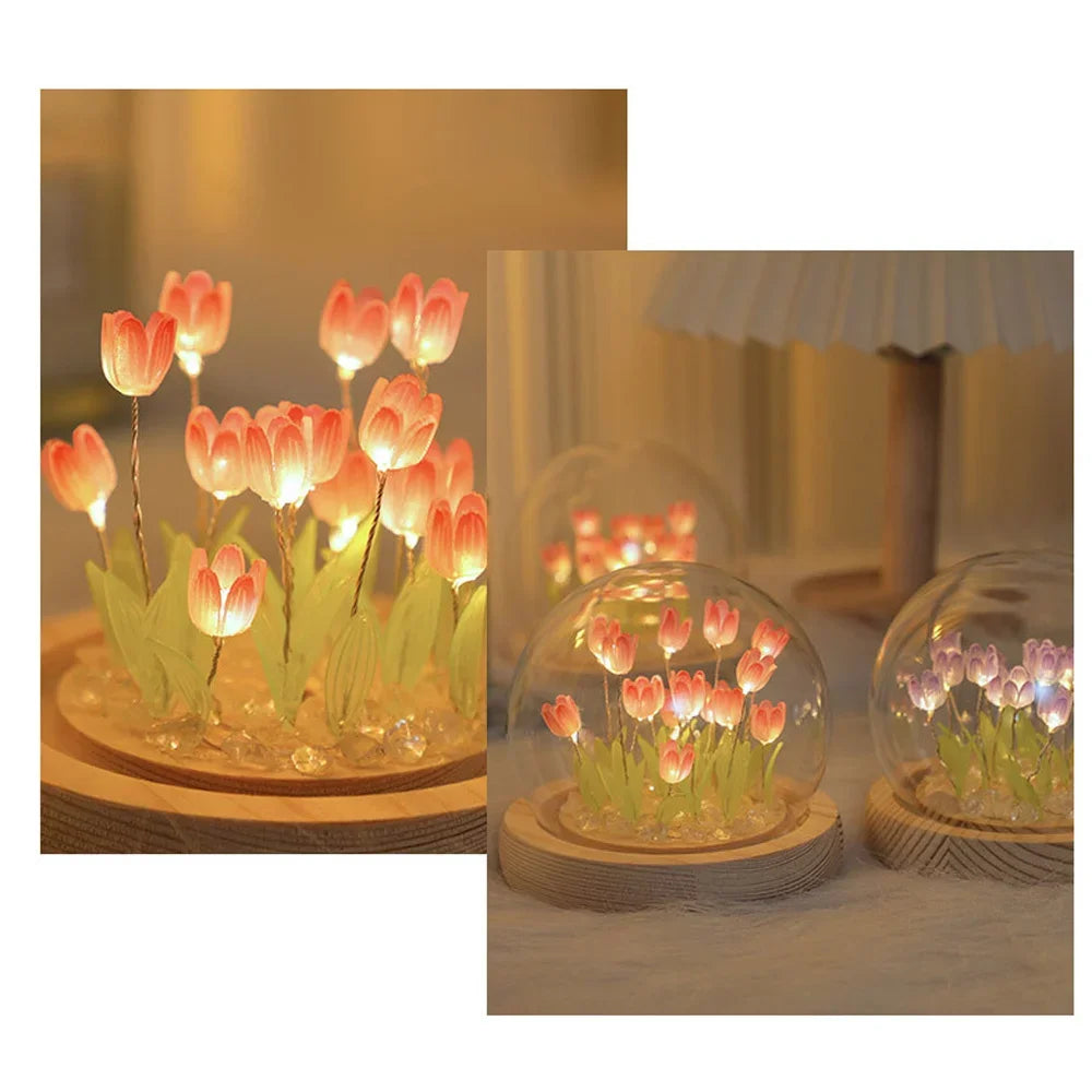 Artificial Tulip Flower Night Light