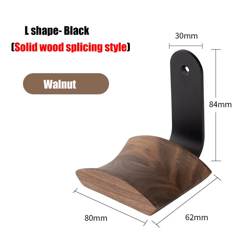 Pure Wood Walnut Headphone Stand