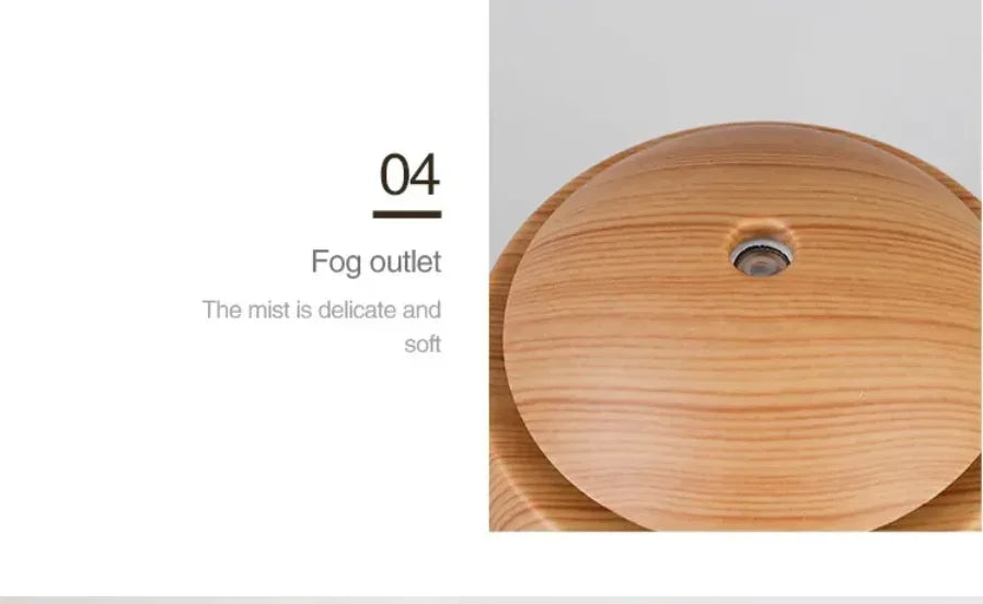 Mini Home Wood Grain Air Humidifier