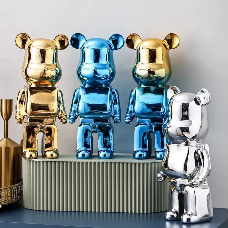 Aesthetic Bear Figure Ceramics Sculpture