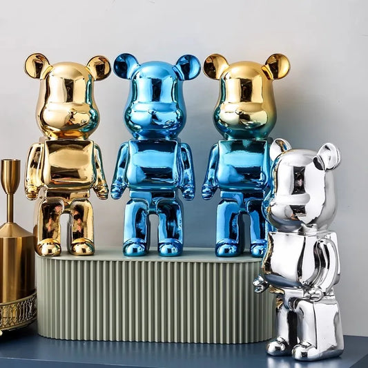 Aesthetic Bear Figure Ceramics Sculpture
