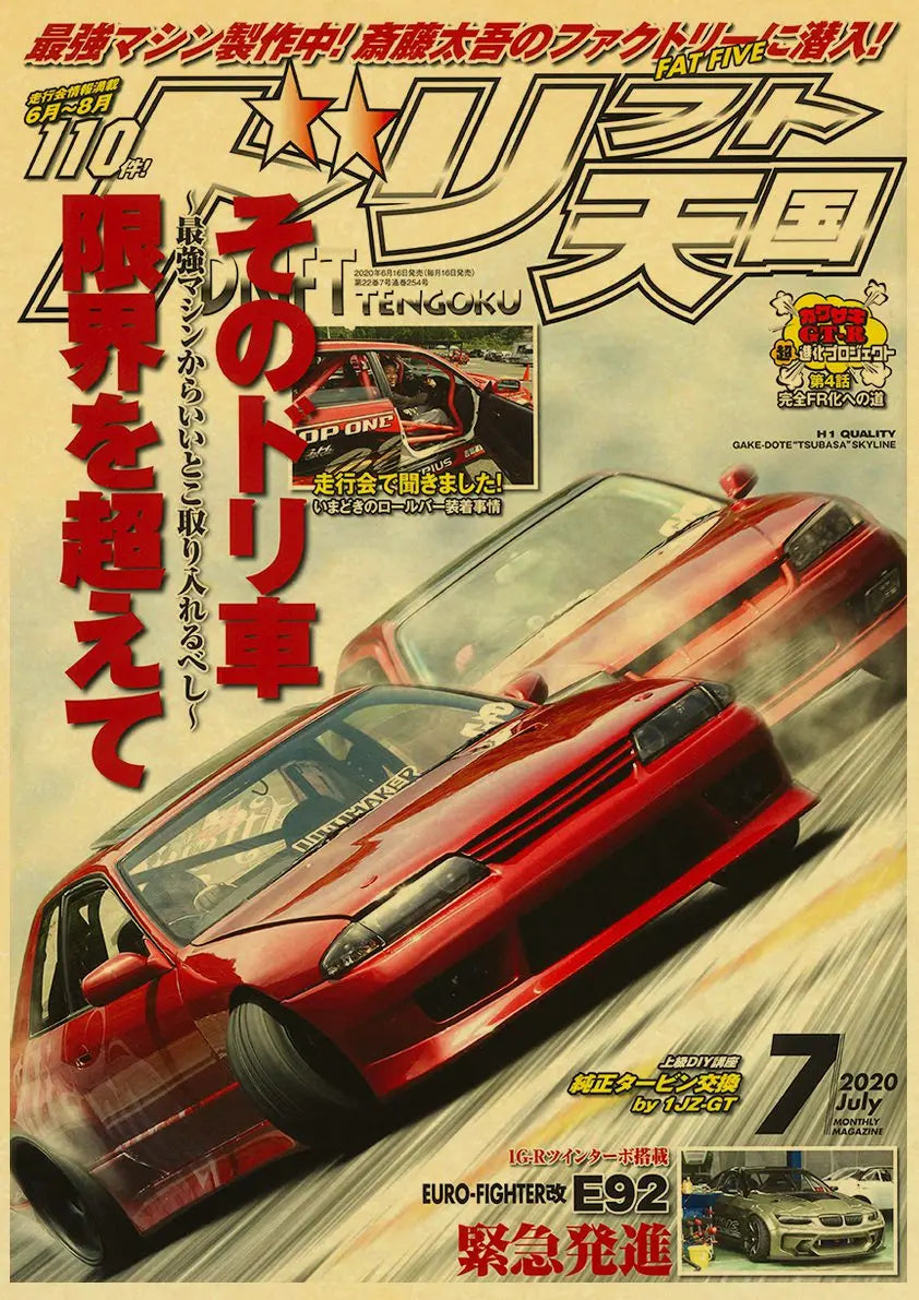 JDM Car Japan Retrofit Racing Retro 90s Poster Wall