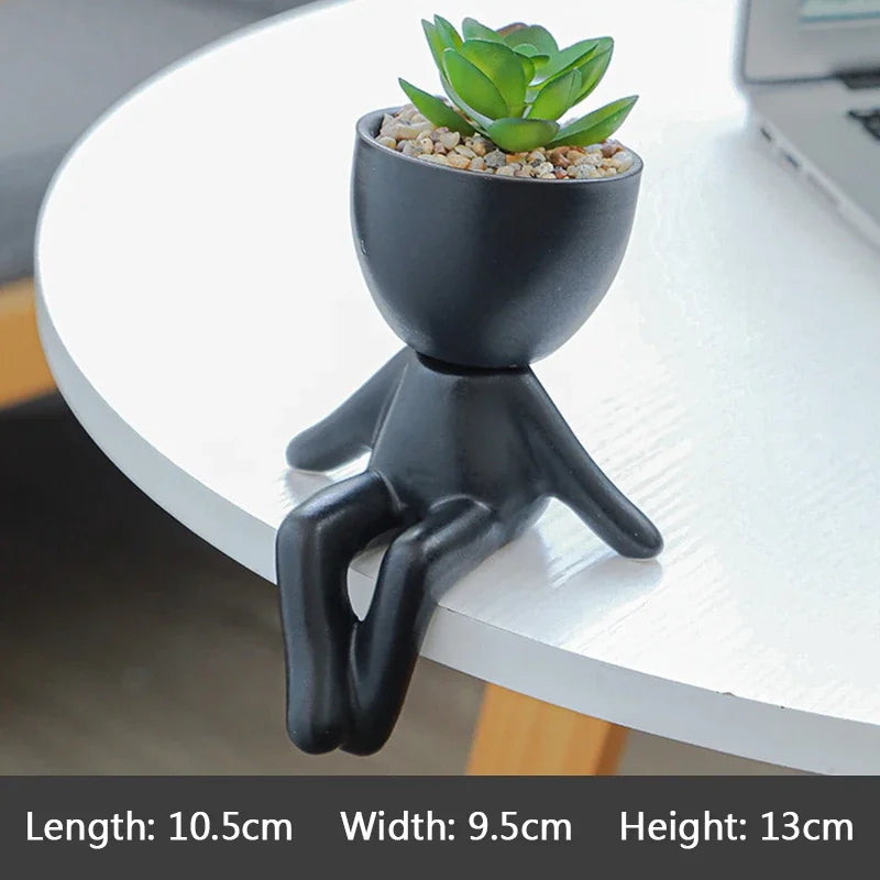 Imitation Humanoid Ceramic Flower Pot