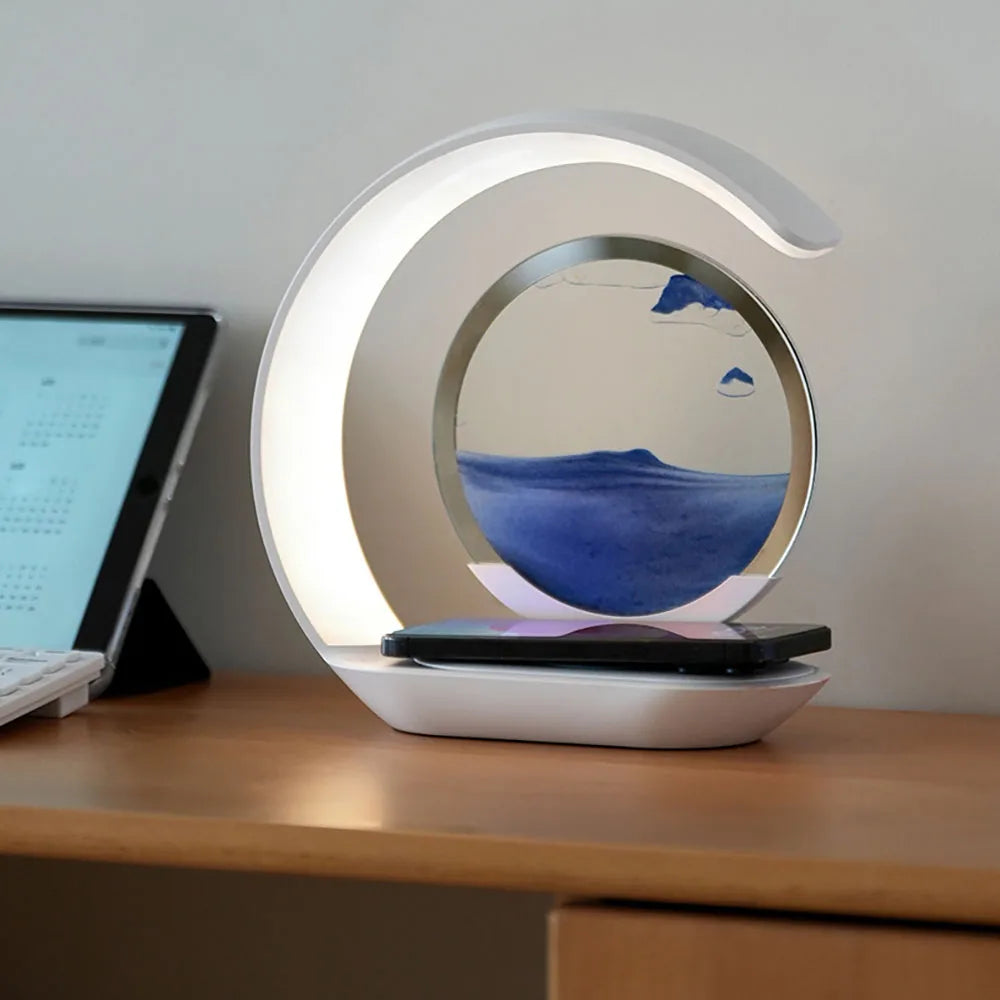 Сharging station sand lamp