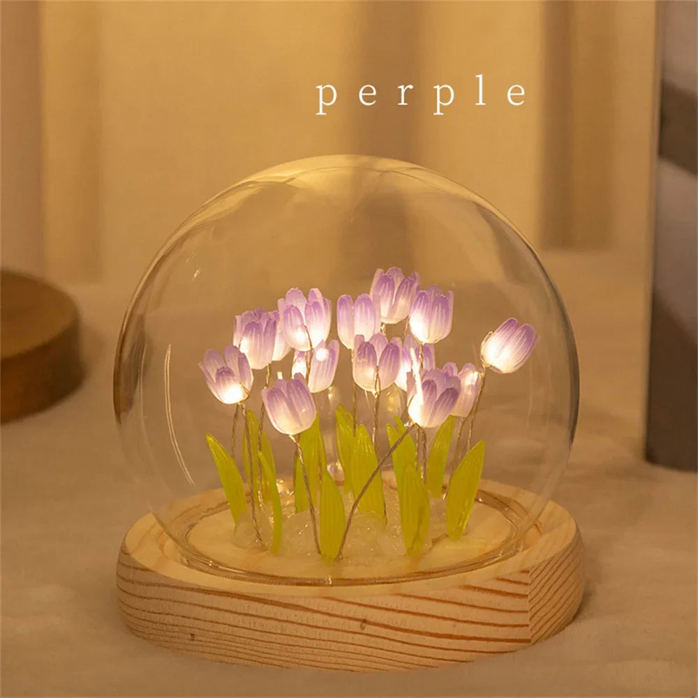 Artificial Tulip Flower Night Light