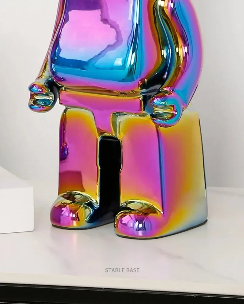 Aesthetic Bear Figure Ceramics Sculpture